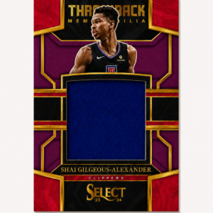 shai gilgeous alexander – select 2022 23 throwback memorabilia purple /99