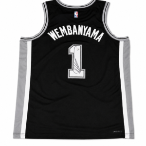 maillot san antonio spurs victor wembanyama signature dos fanatics authentification