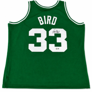 maillot boston celtics larry bird – signature dos – beckett authentification