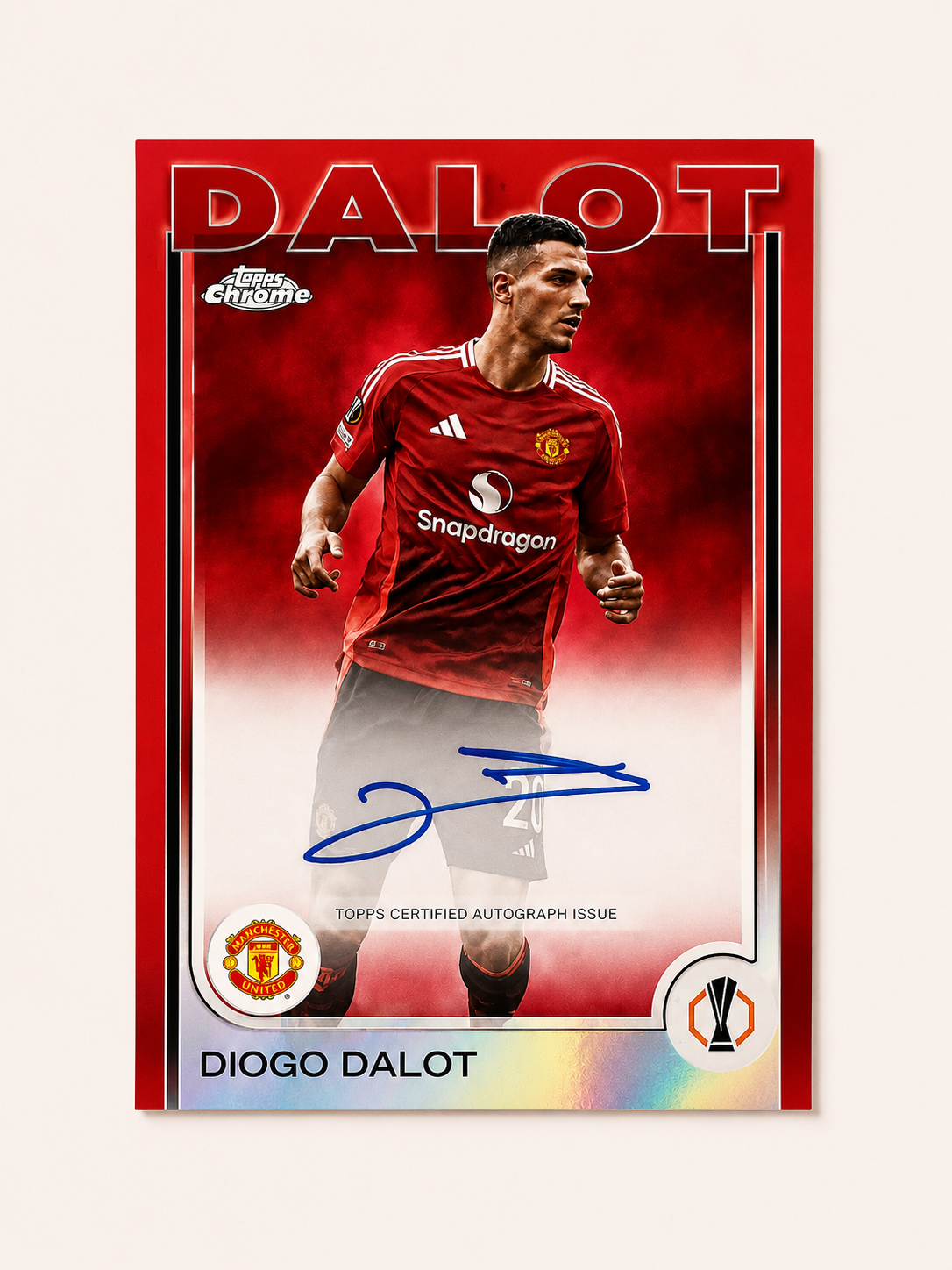 carte 2025 topps chrome uefa club competitions diogo dalot purple auto carte 2025 topps chrome uefa club competitions diogo dalot purple auto